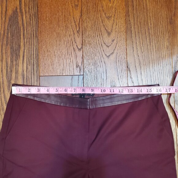 Elizabeth & James Leather Trim Ponte Pants, Size 8 - Picture 8 of 14
